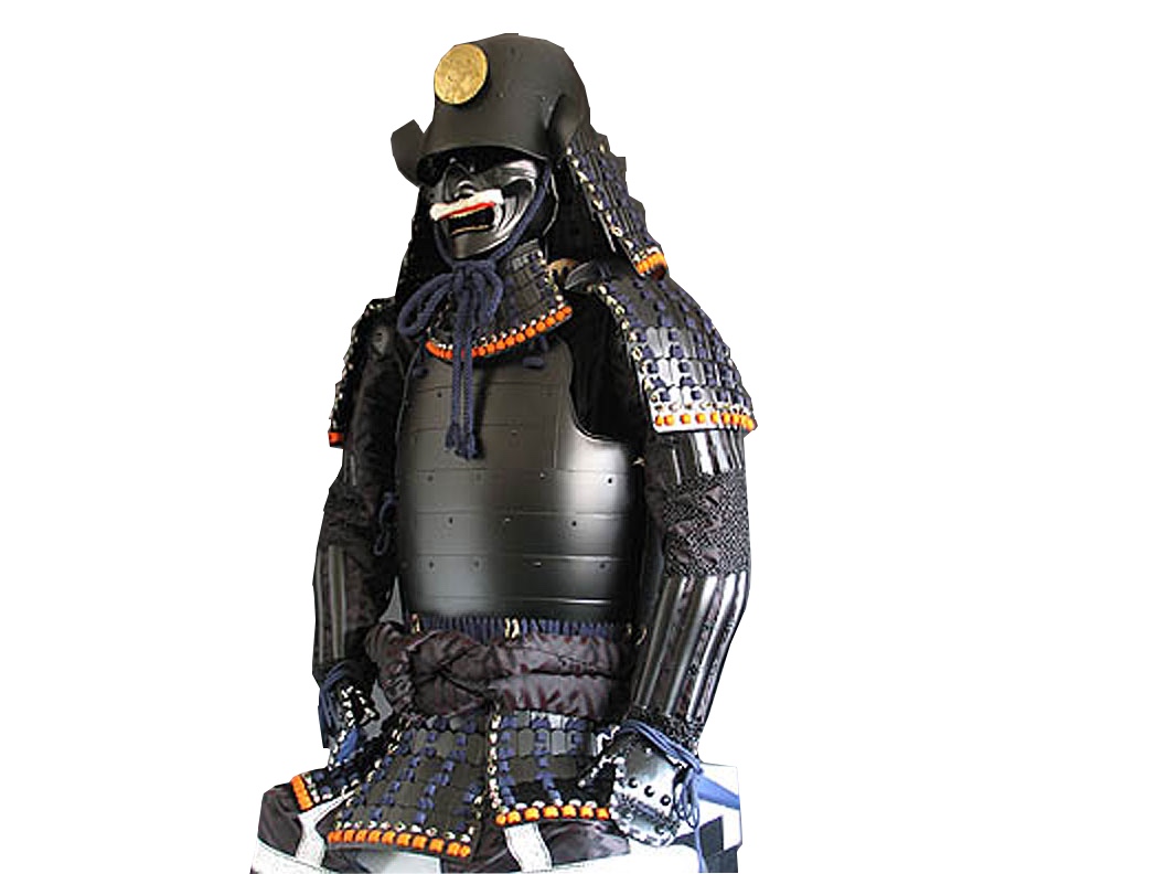 軍配付・戦国武将鎧兜甲冑（頭形兜黒鎧） | 戦国武将鎧兜甲冑の