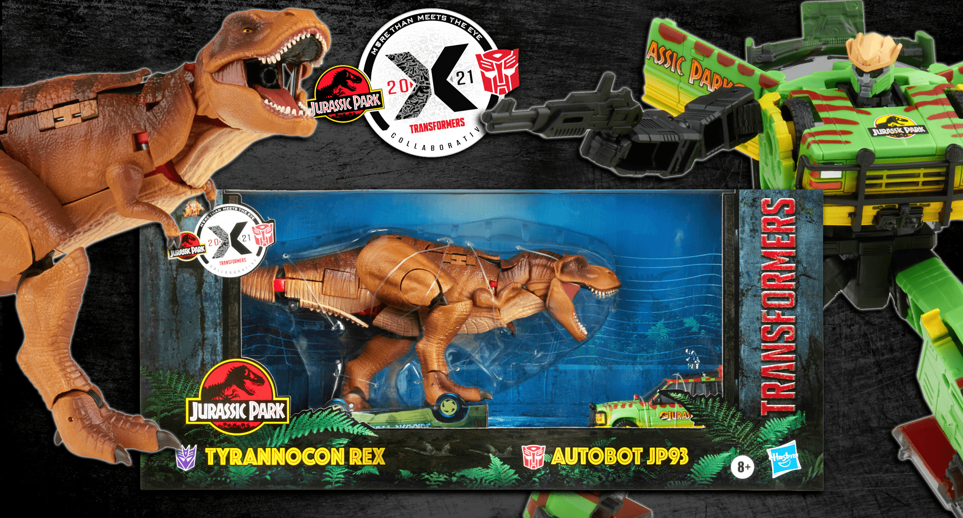 TRANSFORMERS X JURASSIC PARK: 'TYRANNOCON REX' vs 'AUTOBOT JP93
