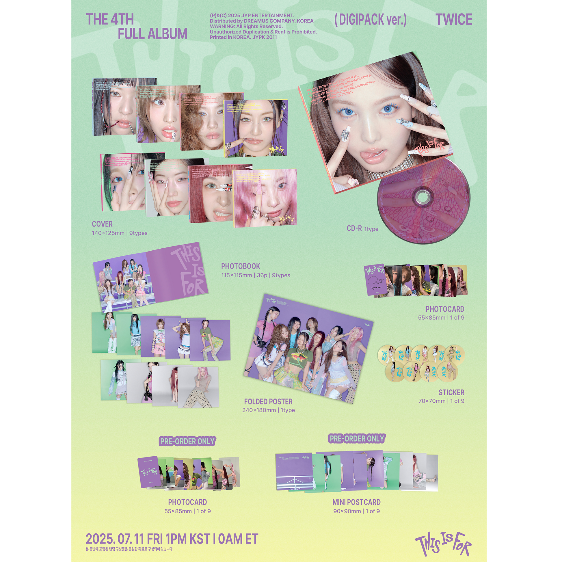 TWICE 4TH FULL ALBUM『THIS IS FOR』DIGIPACK ver. 9バージョン