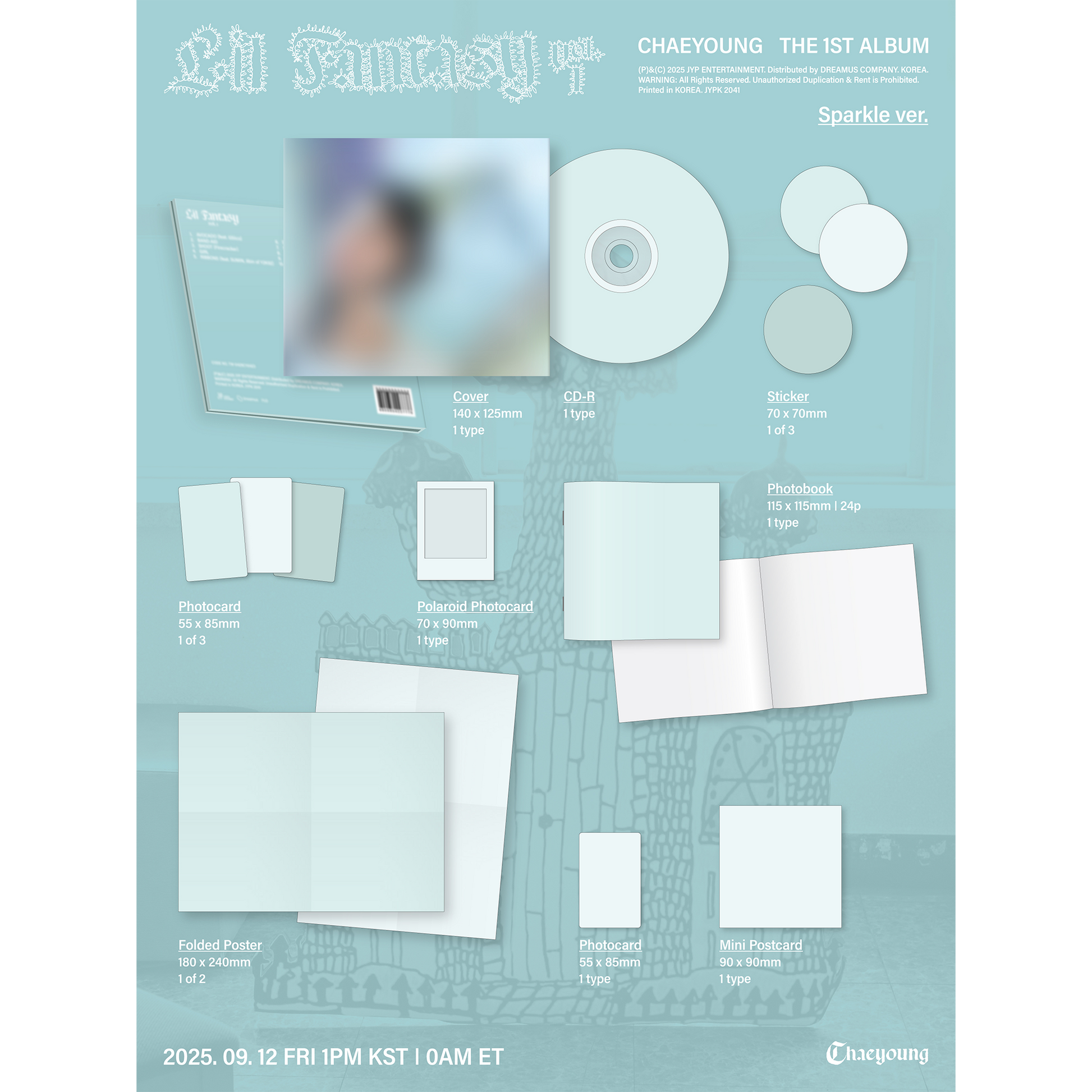 CHAEYOUNG THE 1ST ALBUM『LIL FANTASY vol. 1』4形態セット – JYP