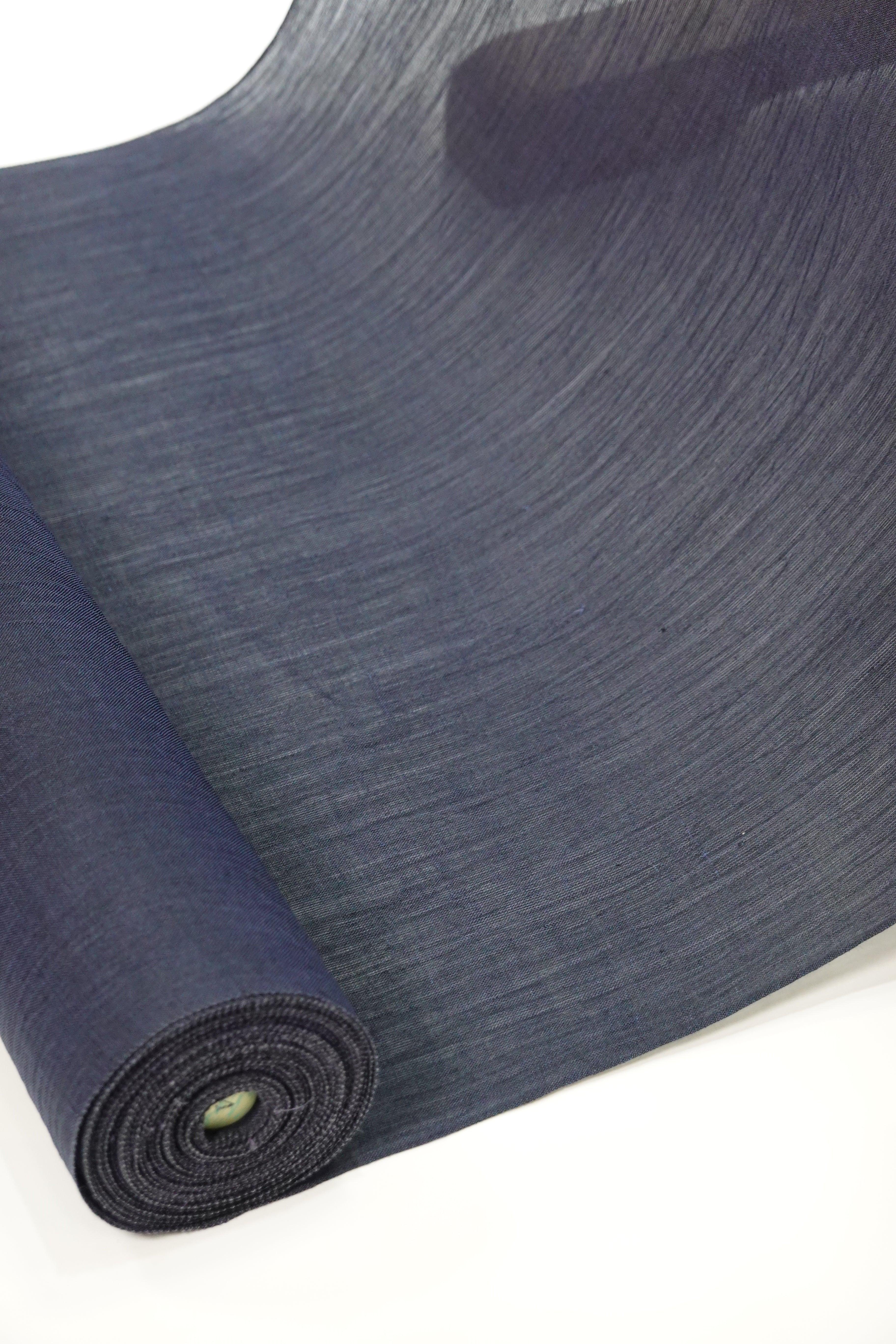 麻 夏着物〉小千谷縮 無地 紺〈キングサイズ 男性可〉 – きものKUREHA