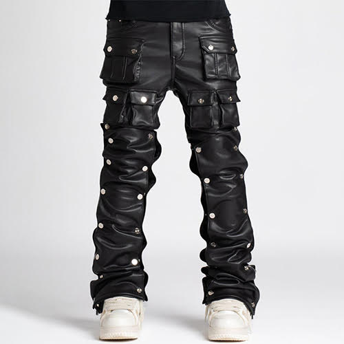 GUAPI OBSIDIAN BLACK PREMIUM LEATHER PANTS | KingStar