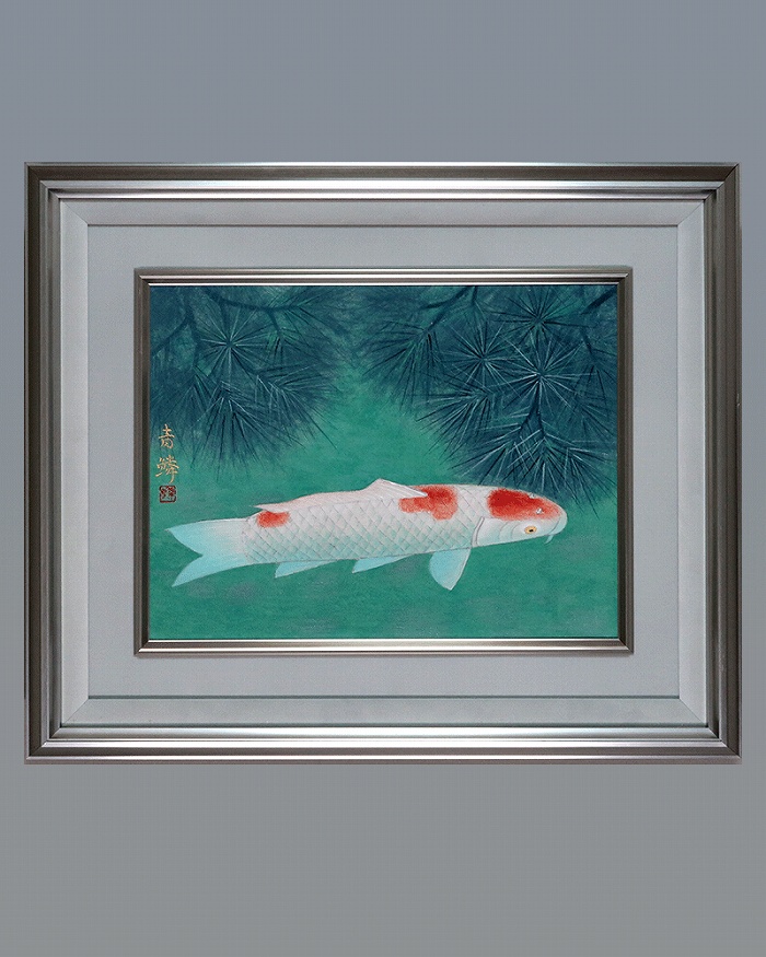 輝一⁄平治物語図⁄大和絵⁄桐共箱付⁄布袋