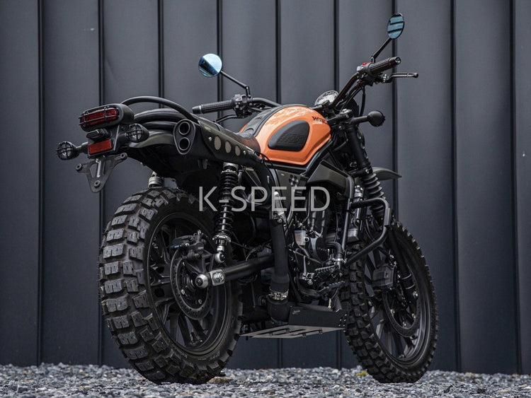 K-SPEED CL34J Retro Scrambler Slip on exhaust for Honda CL250, 300