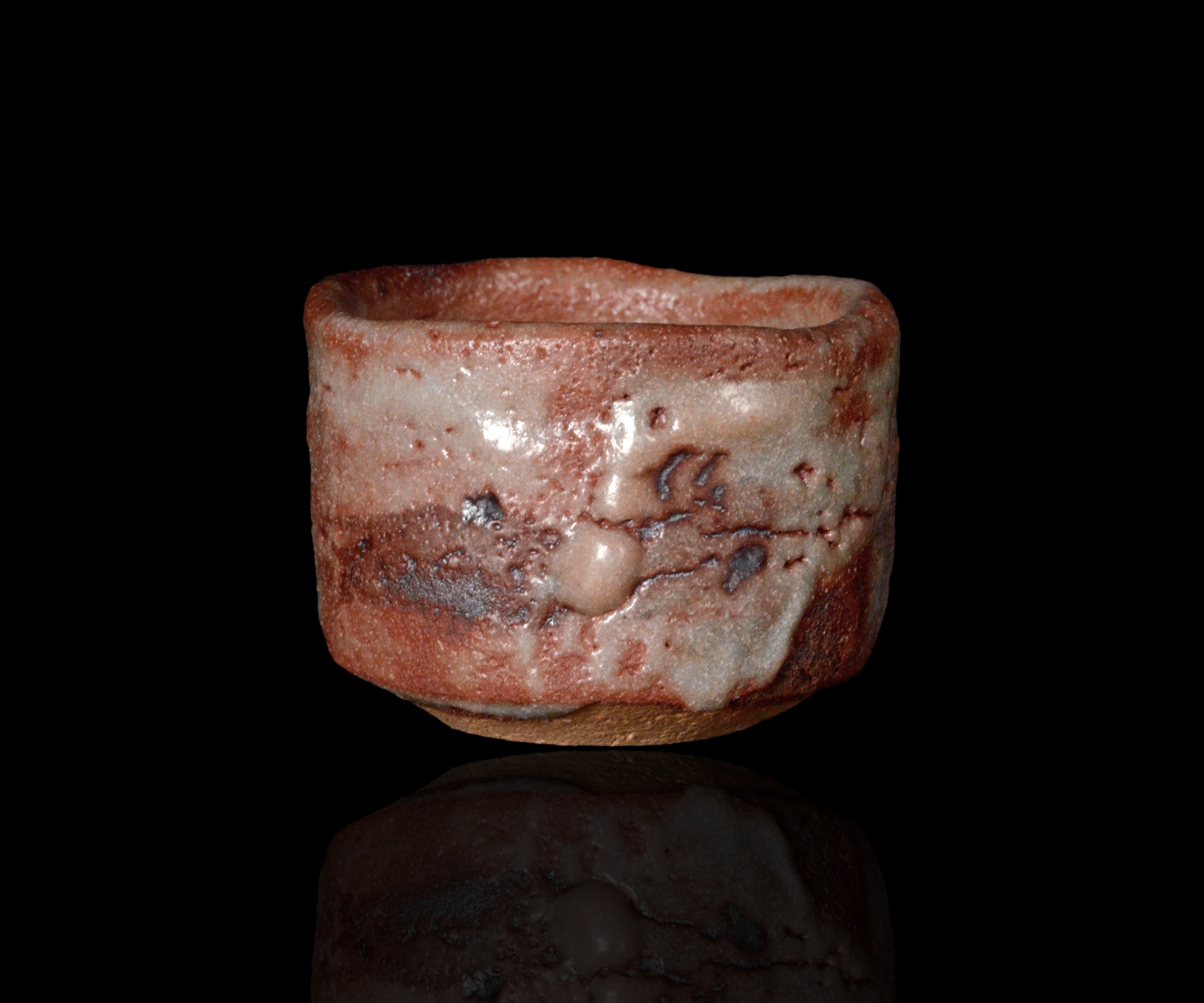 値下げ】 奥磯太覚 志野 茶碗 【真正保証】 値下げ】 奥磯太覚 志野