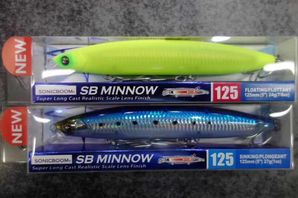 デュエル新製品ルアー『ソニックブームSBミノー125F/125S』入荷致し