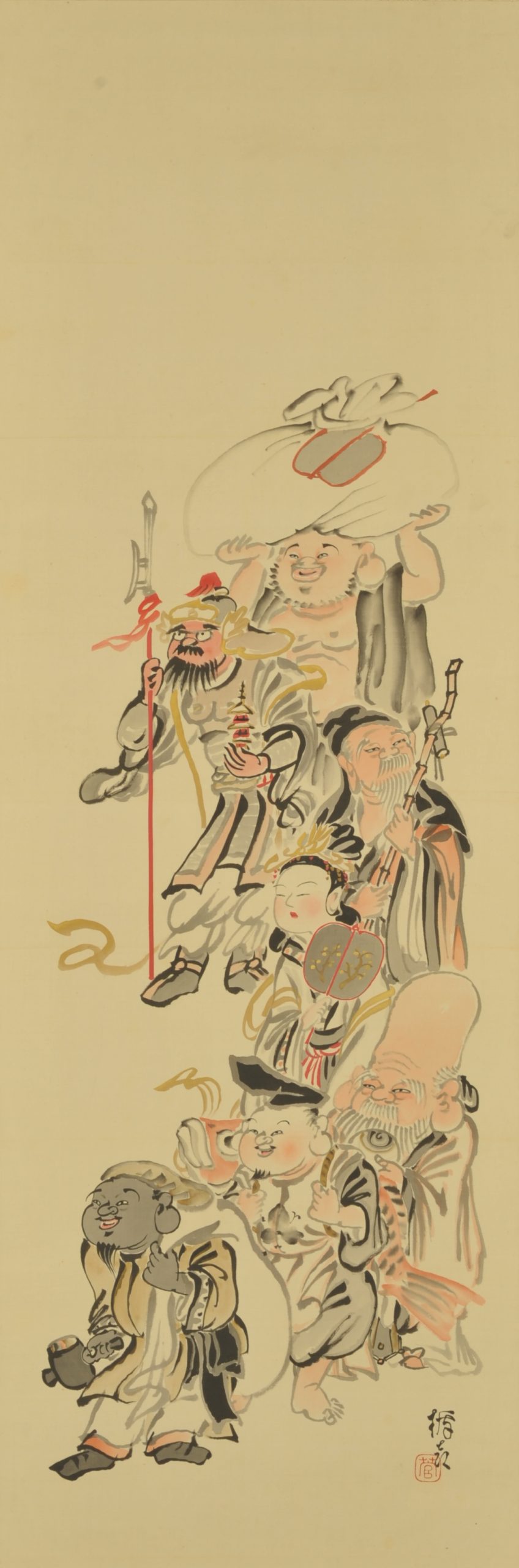 七福群遊図 - 観峰館