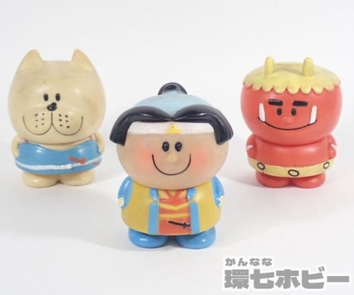 協和銀行 桃太郎 犬 鬼 貯金箱 ソフビ 3体セット 参考買取価格 ｜買取
