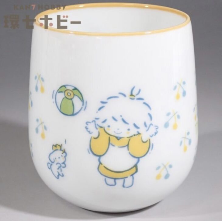 懐かしの風の子さっちゃんグッズ - 1976年タイニーポエム陶器製湯呑み