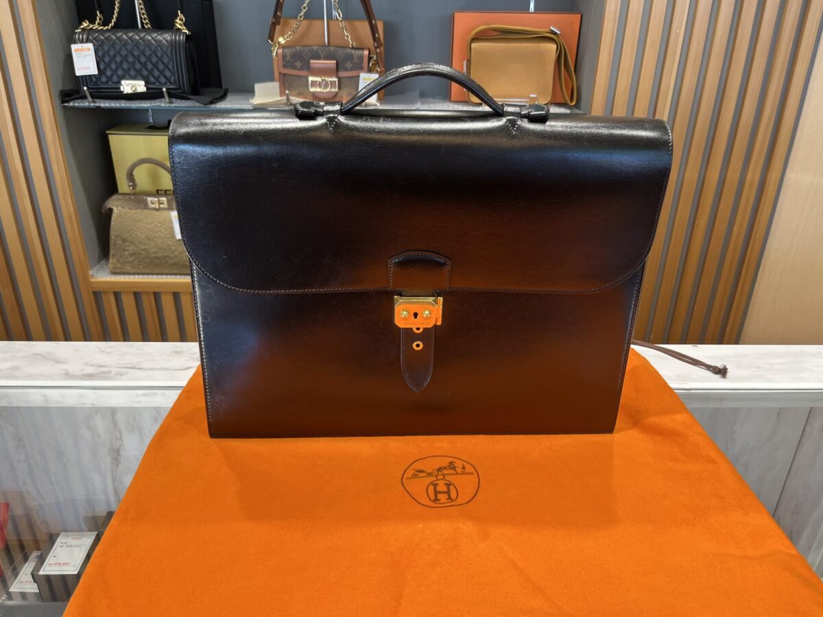 エルメス サックアデペッシュ38 高価買取！□A刻 ボックスカーフの査定