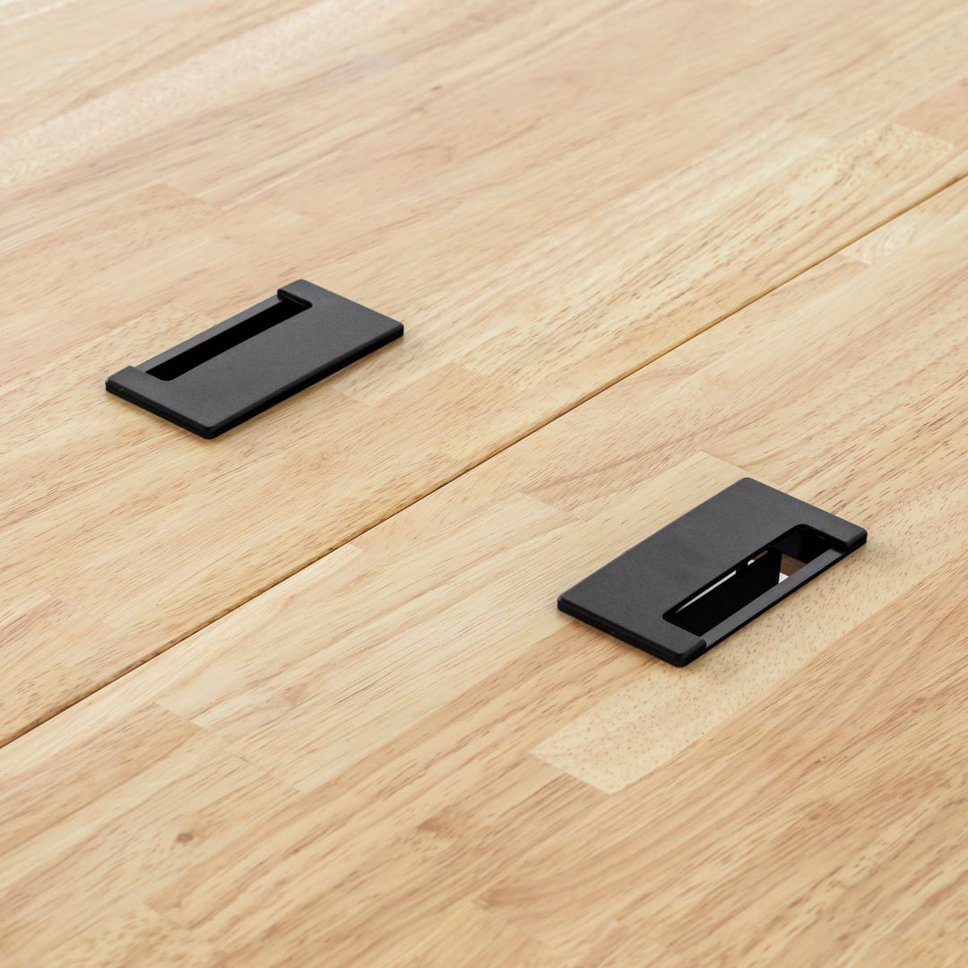 THE TABLE / ラバーウッド ナチュラル × Black Steel × W150 - 200cm