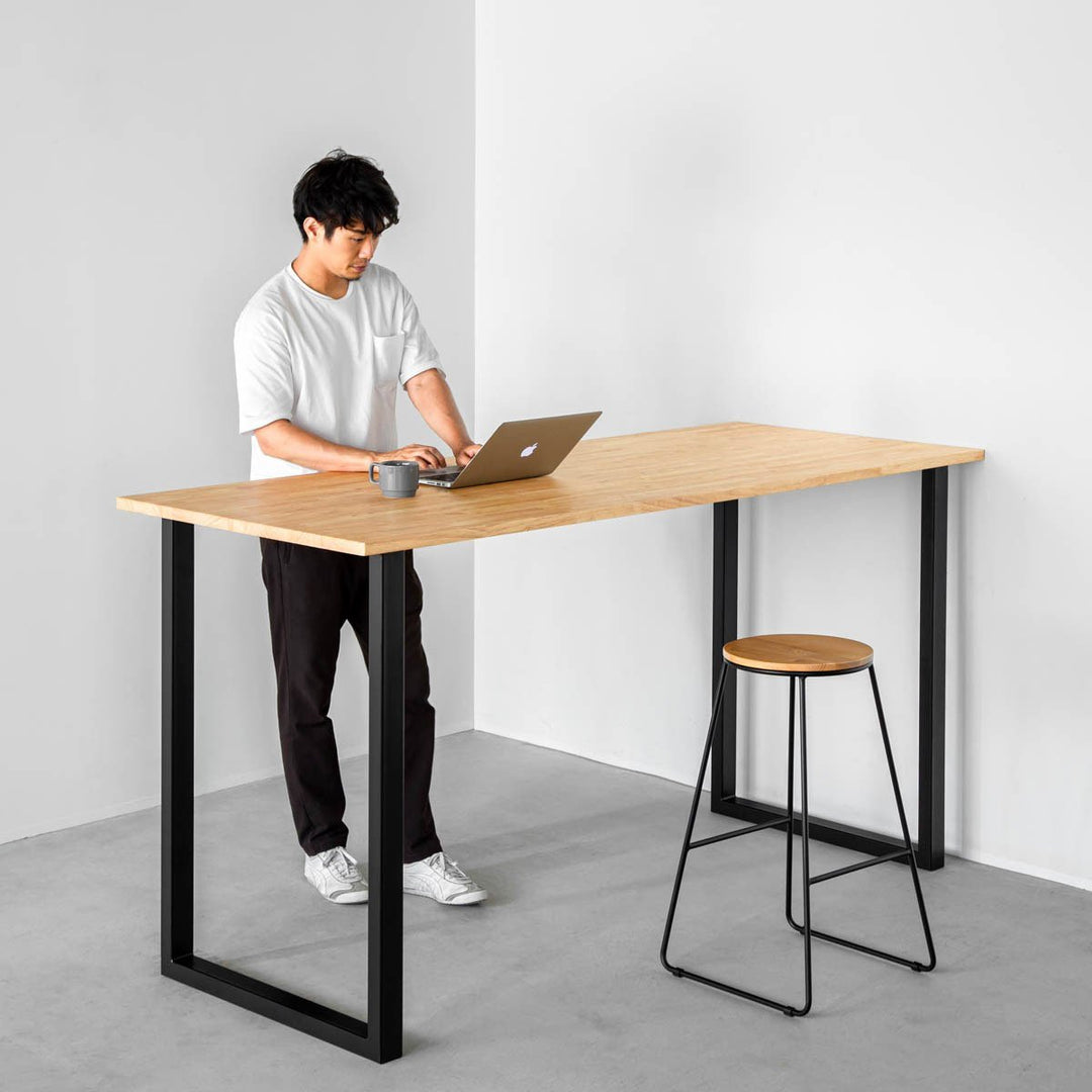 THE TABLE / スタンディングデスク × ラバーウッド ナチュラル × Black