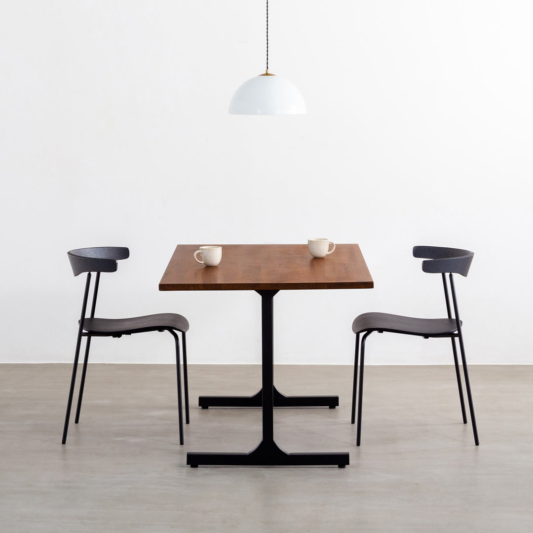 THE TABLE / ラバーウッド ブラウン × Black Steel – KANADEMONO