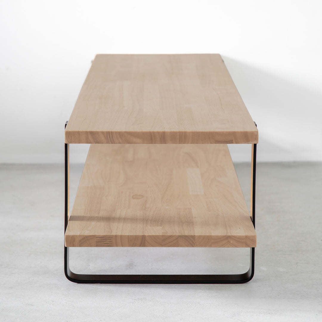 THE TV BOARD / LOW TABLE ラバーウッド アッシュグレー × Black Steel