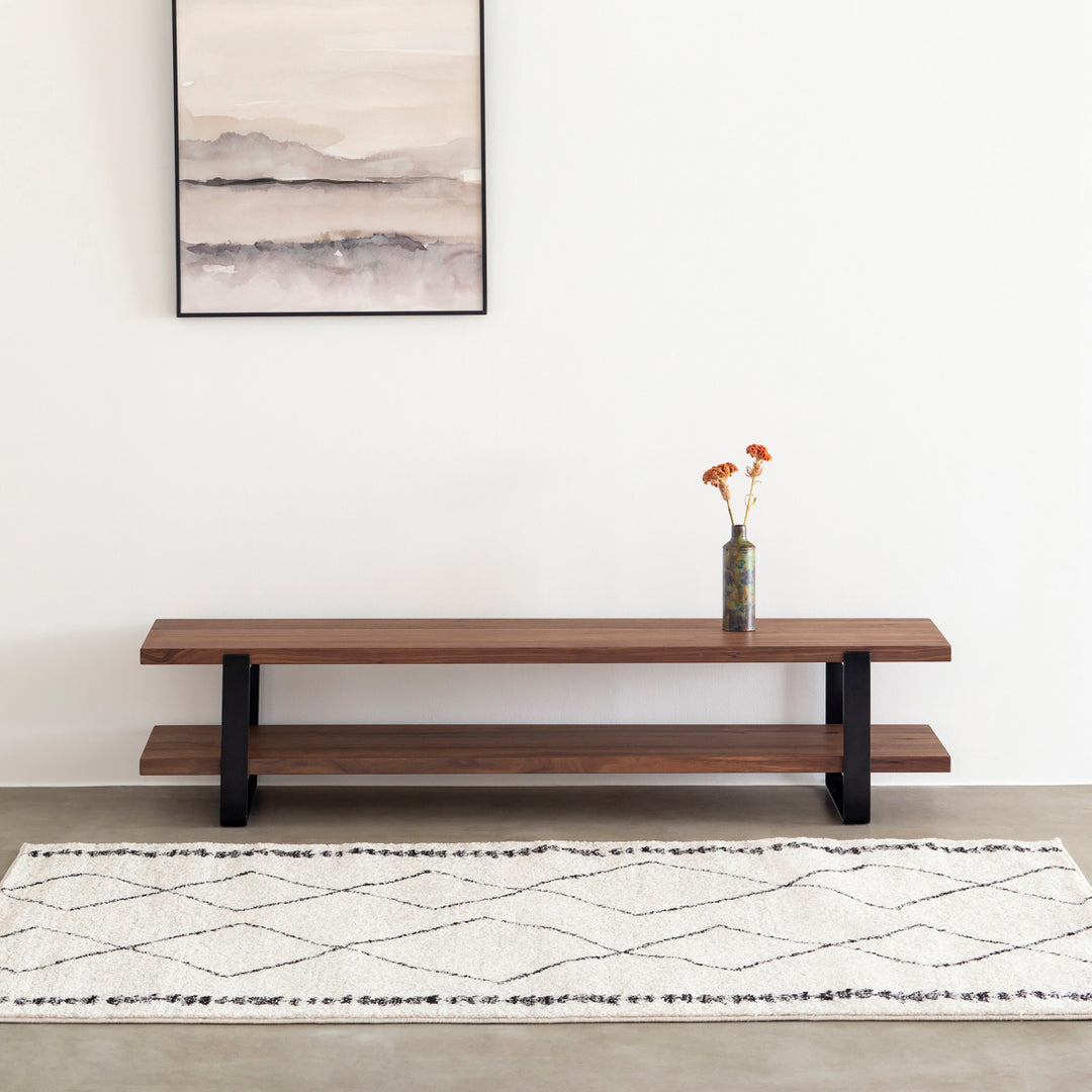 THE TV BOARD / LOW TABLE 無垢 ウォルナット × Black Steel – KANADEMONO