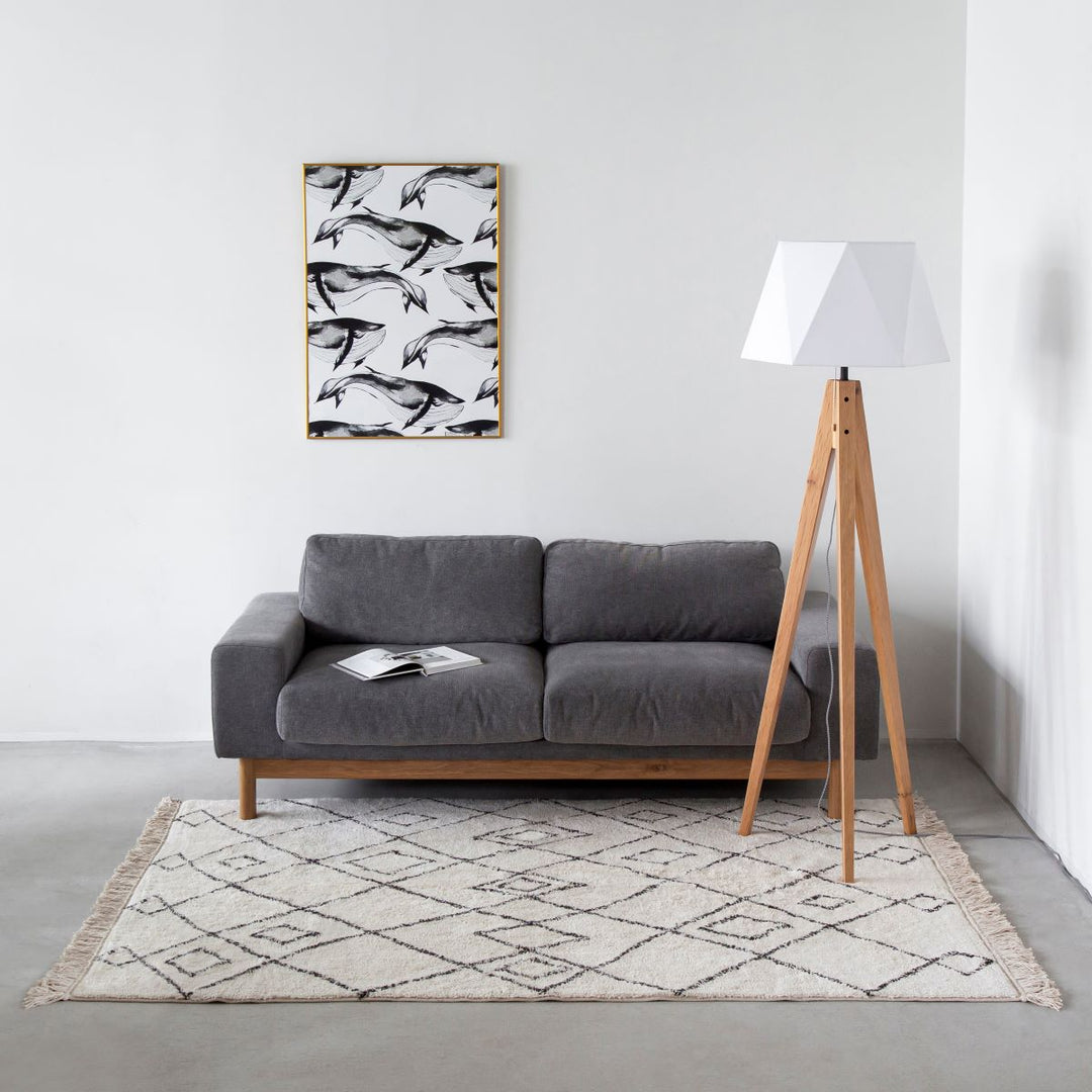 Moroccan Design Tufted Rug - Ivory 140×200 – KANADEMONO