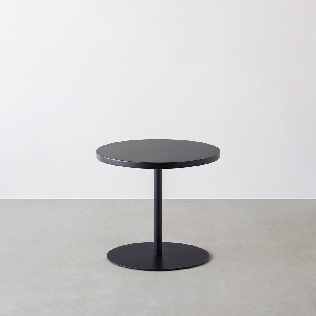 THE CAFE TABLE / ラバーウッド Black Steel 1本脚 × ラウンド φ50