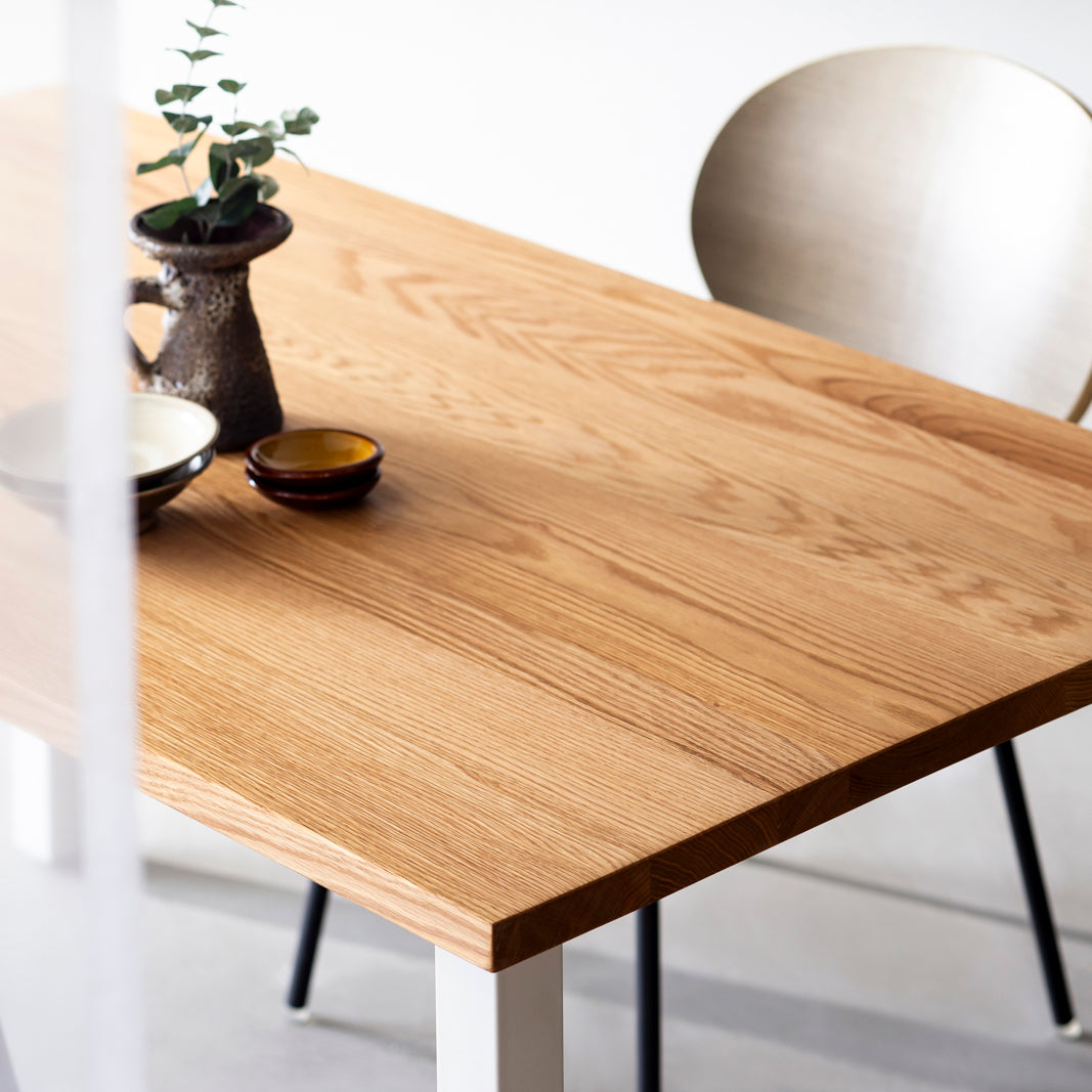 THE TABLE / 無垢 ホワイトオーク × Stainless – KANADEMONO