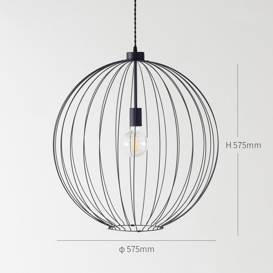 Wire × Round ワイヤーをつかった ラウンド ペンダントライト – KANADEMONO
