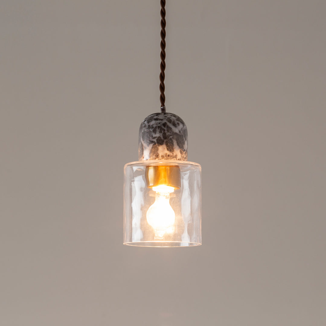 Glass × Stone 香水瓶のような ガラス ペンダントライト – KANADEMONO