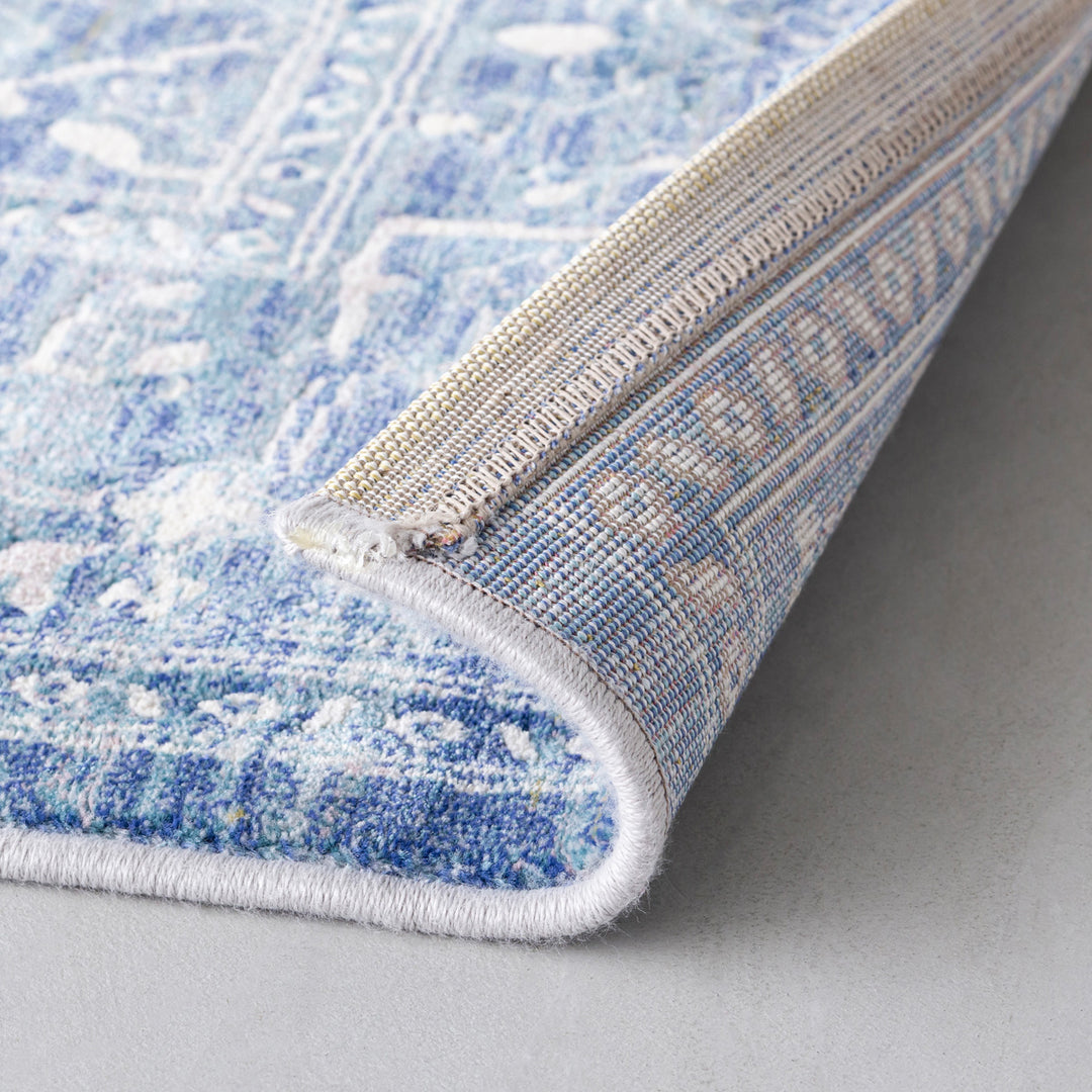 Artistic Blue Persian Motif Rug 160×230 – KANADEMONO