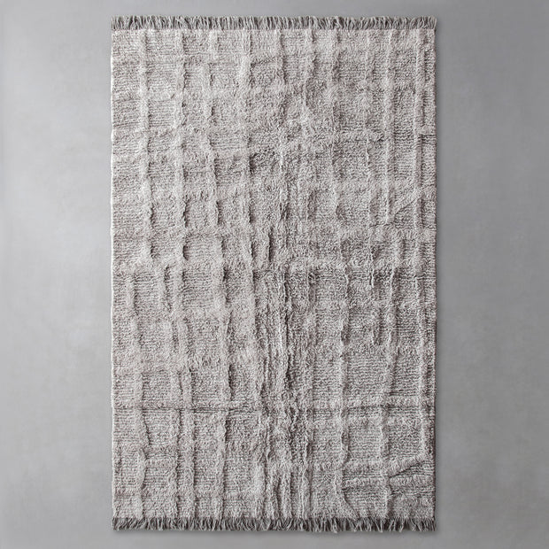 Gridlines Playful Cotton Blend Rug - Gray – KANADEMONO