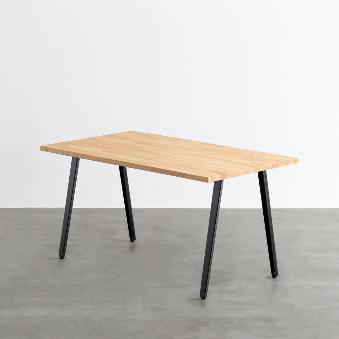 THE TABLE / ラバーウッド ナチュラル × Black Steel – KANADEMONO