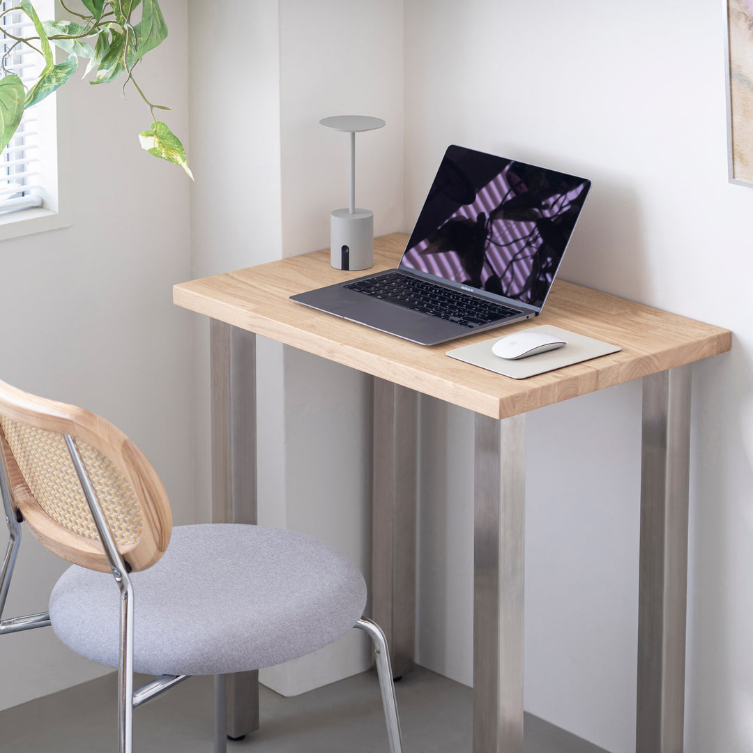 THE TABLE / コンパクトデスク ラバーウッド アッシュグレー