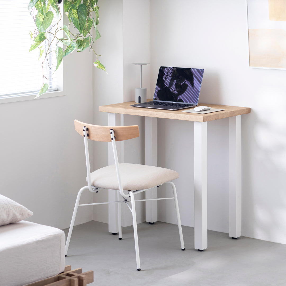 THE TABLE / コンパクトデスク ラバーウッド アッシュグレー × White