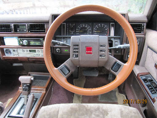 Y30 純正ステアリングホイール 牛革編み上げ 2