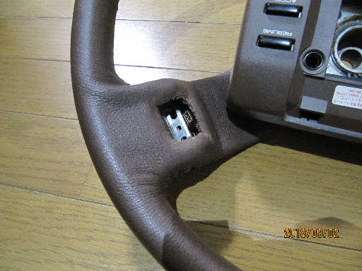 Y30 純正ステアリングホイール 牛革編み上げ 2