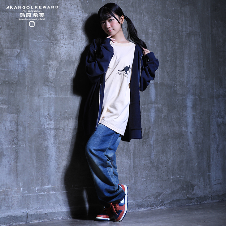 完全受注生産】鈴原希実×KANGOL REWARD コラボ企画！ZIPパーカー