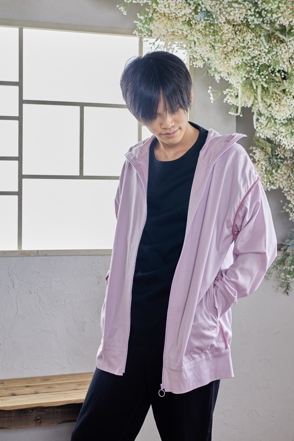 カームダウンパーカー 】【春夏向け(薄手)】白・黒・ネイビー・ピンク