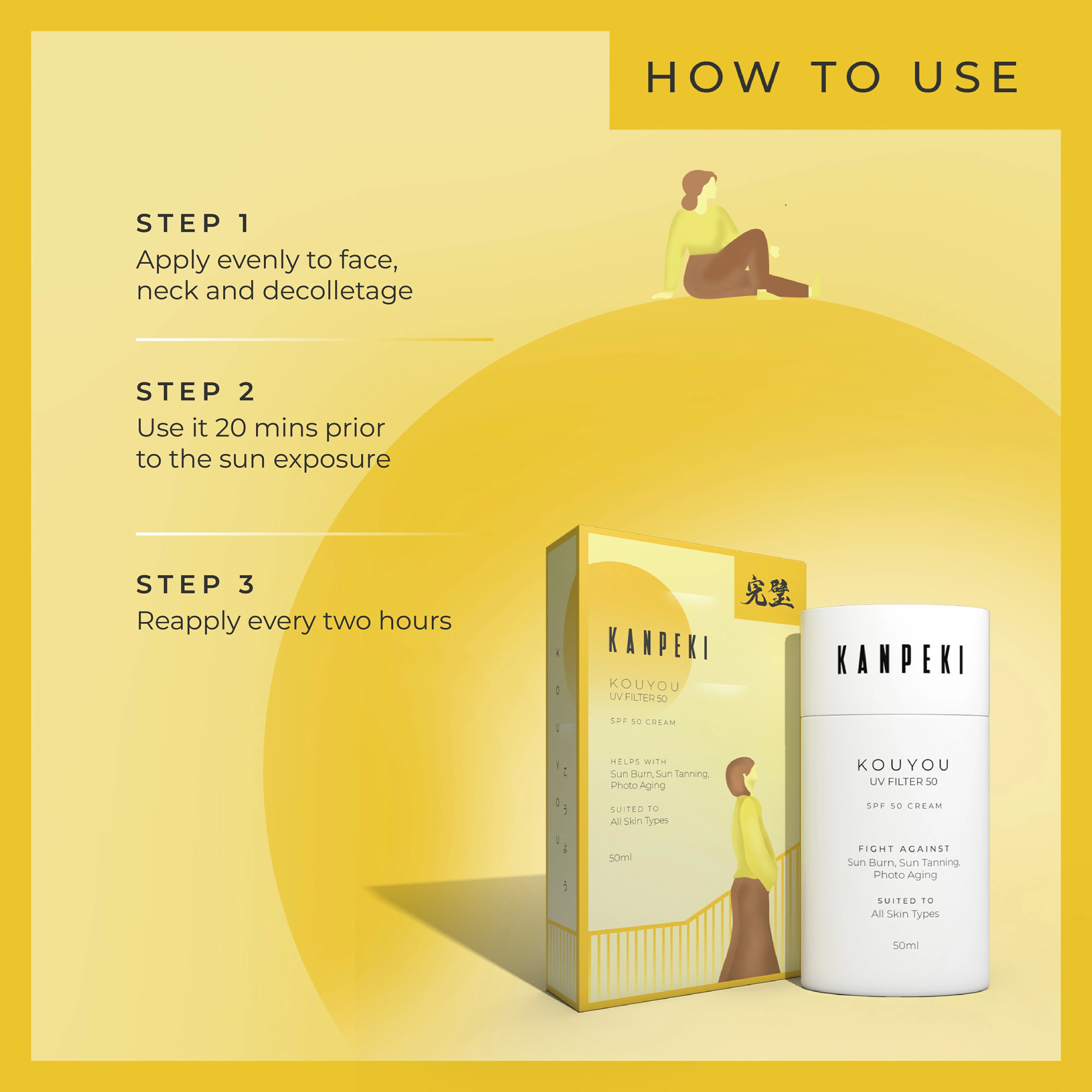 Kanpeki Kouyou - UV Filter 50 | Matte Finish Weightless Sunscreen