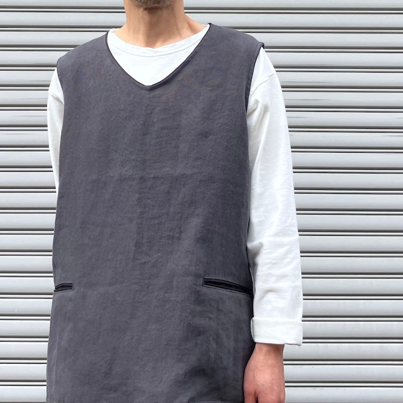 Nigel Cabourn ナイジェルケーボン ベスト FRENCH WORK VEST LINEN PIN