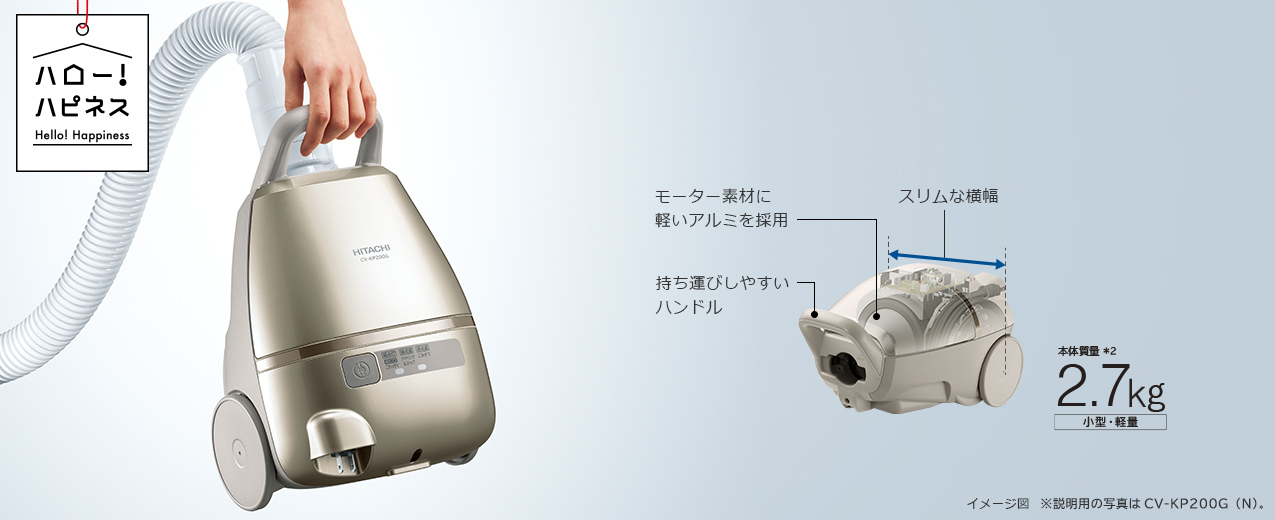 紙パック式クリーナー CV-KV70G ： クリーナー ： 日立の家電品