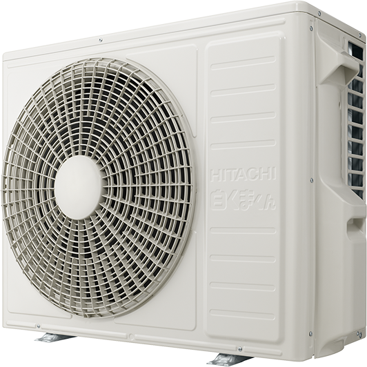 室外熱交換器自動お掃除［凍結洗浄］｜白くまくんXシリーズ｜日立の