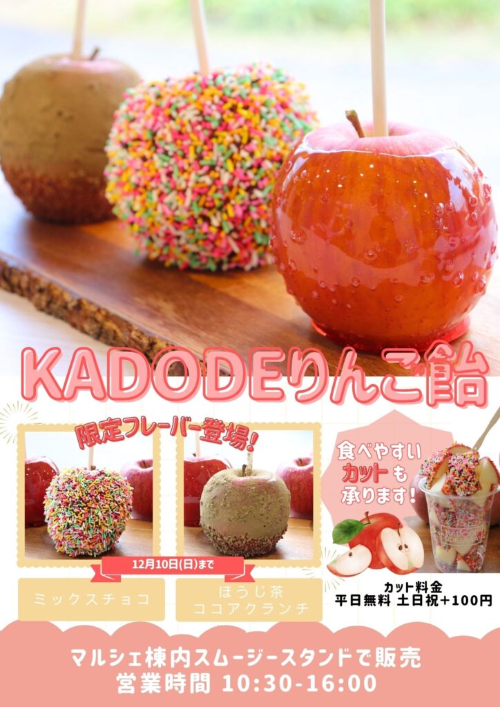 大人気のりんご飴に限定フレーバーが登場！ - KADODE OOIGAWA