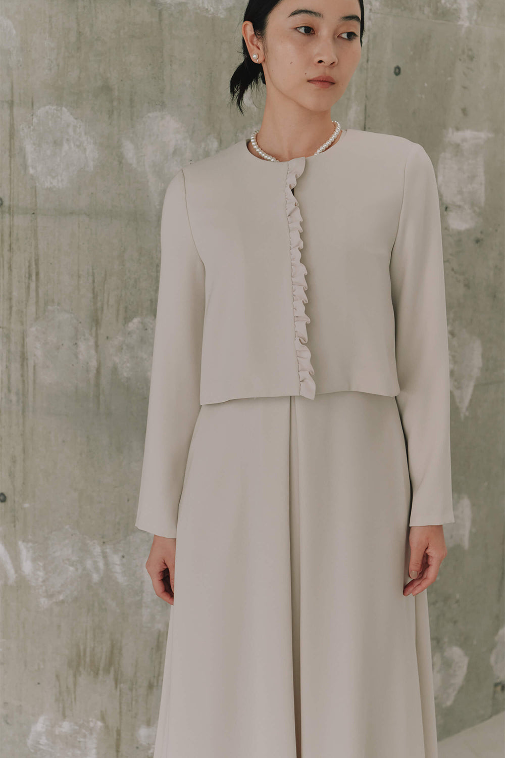 kaene公式オンラインストア シフォンフリルジャケット / 005312