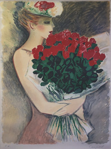 カシニョール「アニバーサリー」リトグラフ90×68cm