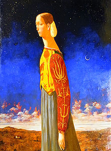 吉岡正人「まだ星の残る朝に」テンペラ10号