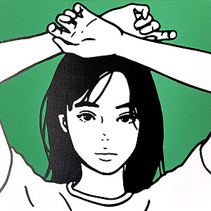 KYNE(キネ)「Untitled」キャンバスに版画 2020年