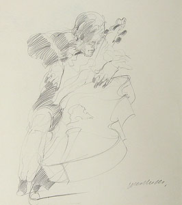 ワイズバッシュ「調べ」鉛筆デッサン64×48cm