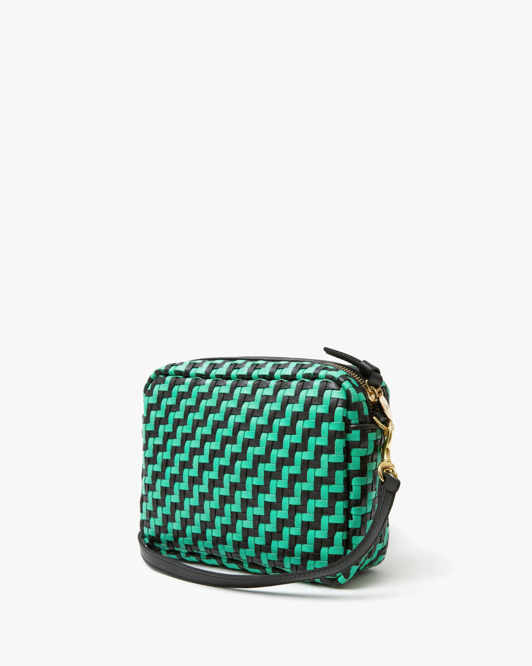 Clare V - Midi Sac Mint Opal Woven Black Zig Zag Bag - Kalifornia