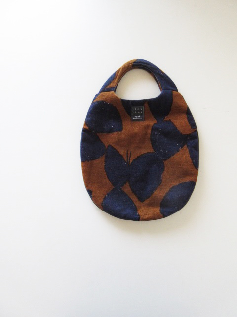 mina perhonen / ミナペルホネン slow dance エッグバッグ BROWN×NAVY