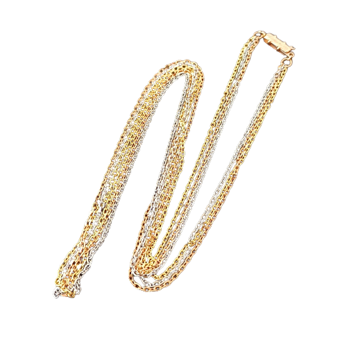 Cartier カルティエ トリニティ 3連チェーンネックレス ジュエリー K18