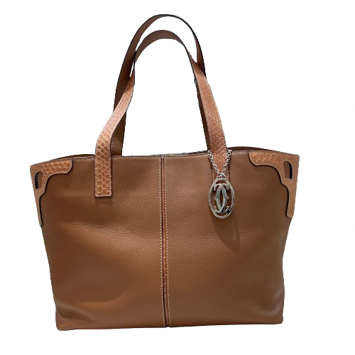 Cartier カルティエ ショルダーバッグ バッグ レザー ベージュの買取