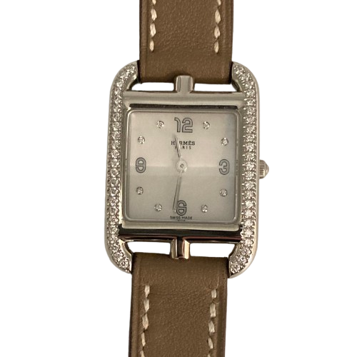 HERMES エルメス ケープコッドPM31 時計 SS/スイフト ホワイトシェルの