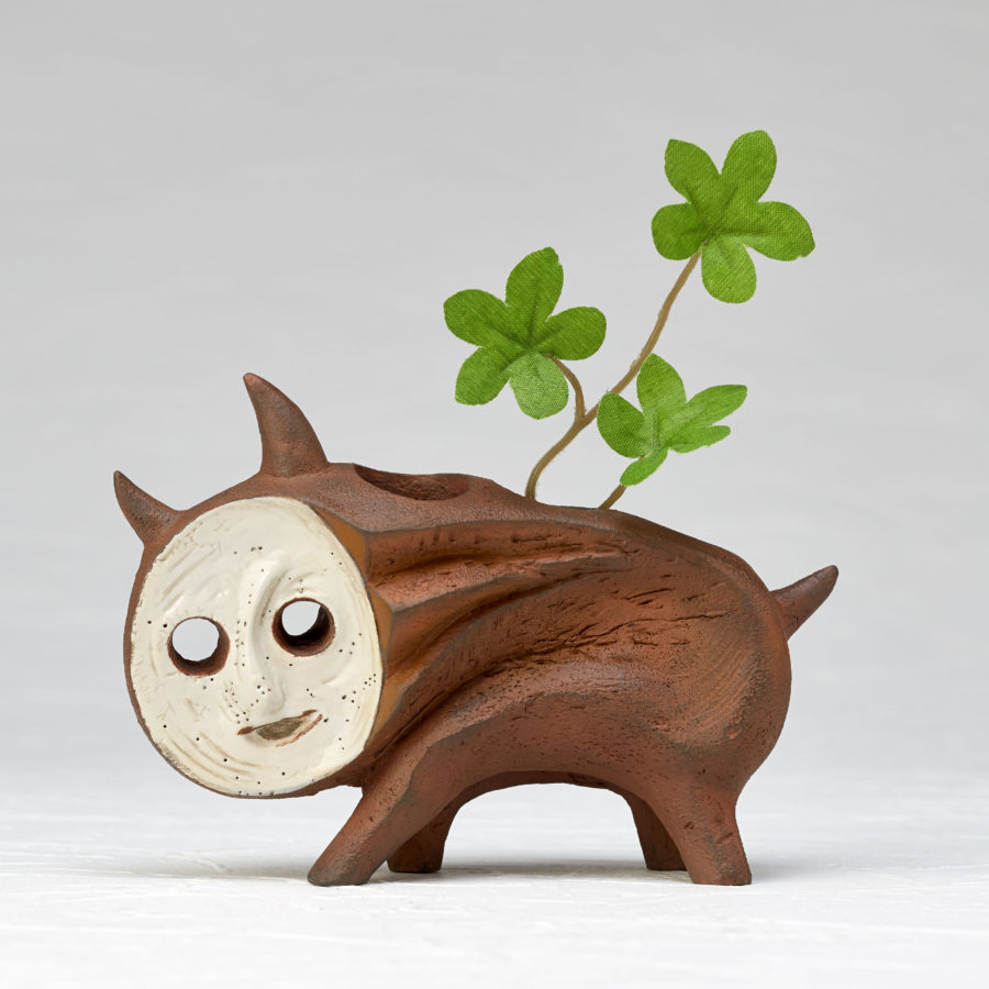 ポリストーン製塗装済完成品 犬の植木鉢｜岡本太郎｜海洋堂