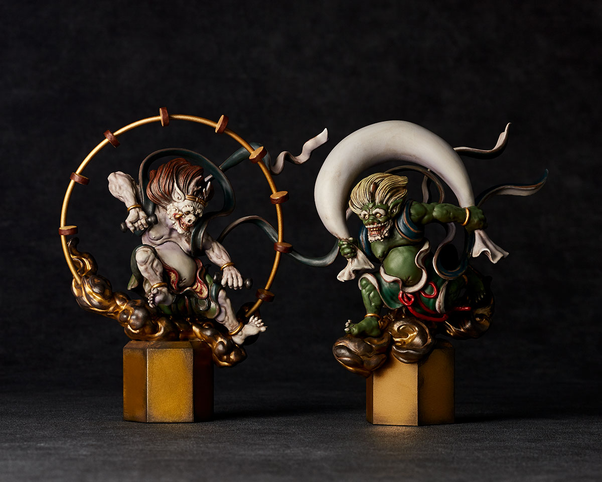 鬼神伝承　シークレット　風神・雷神　セット miniQ ミニチュアキューブ005 風神 雷神｜ミニキュー｜海洋堂